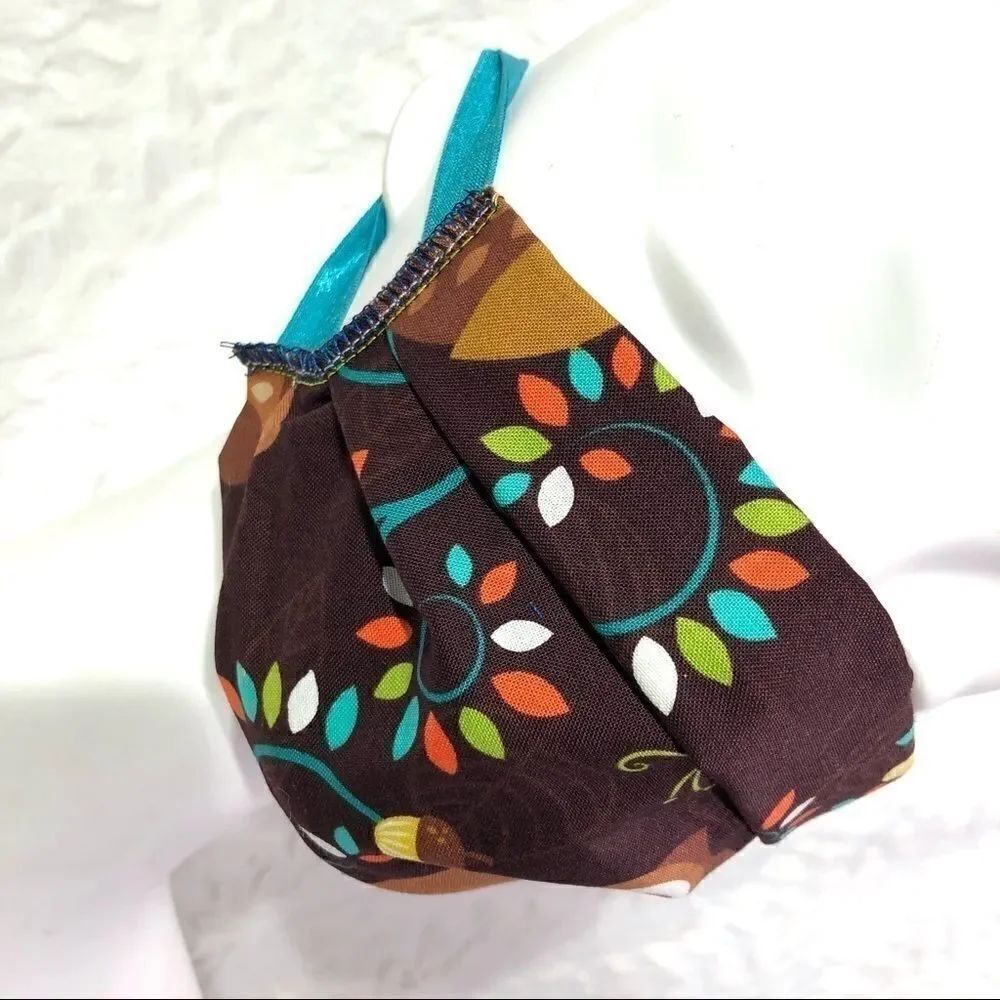 Owl leaves brown face mask PPE protection cover